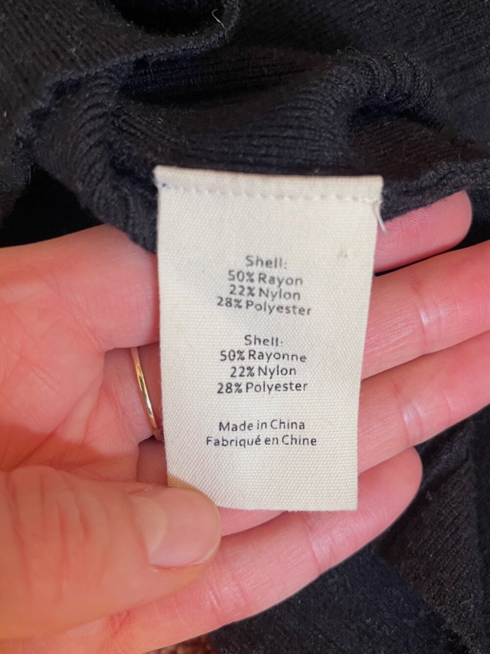 L’Agence Black V-Neck Button Front Sweater — Size L - Picture 5 of 5